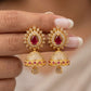 Sia Radiant Ruby CZ Jhumka